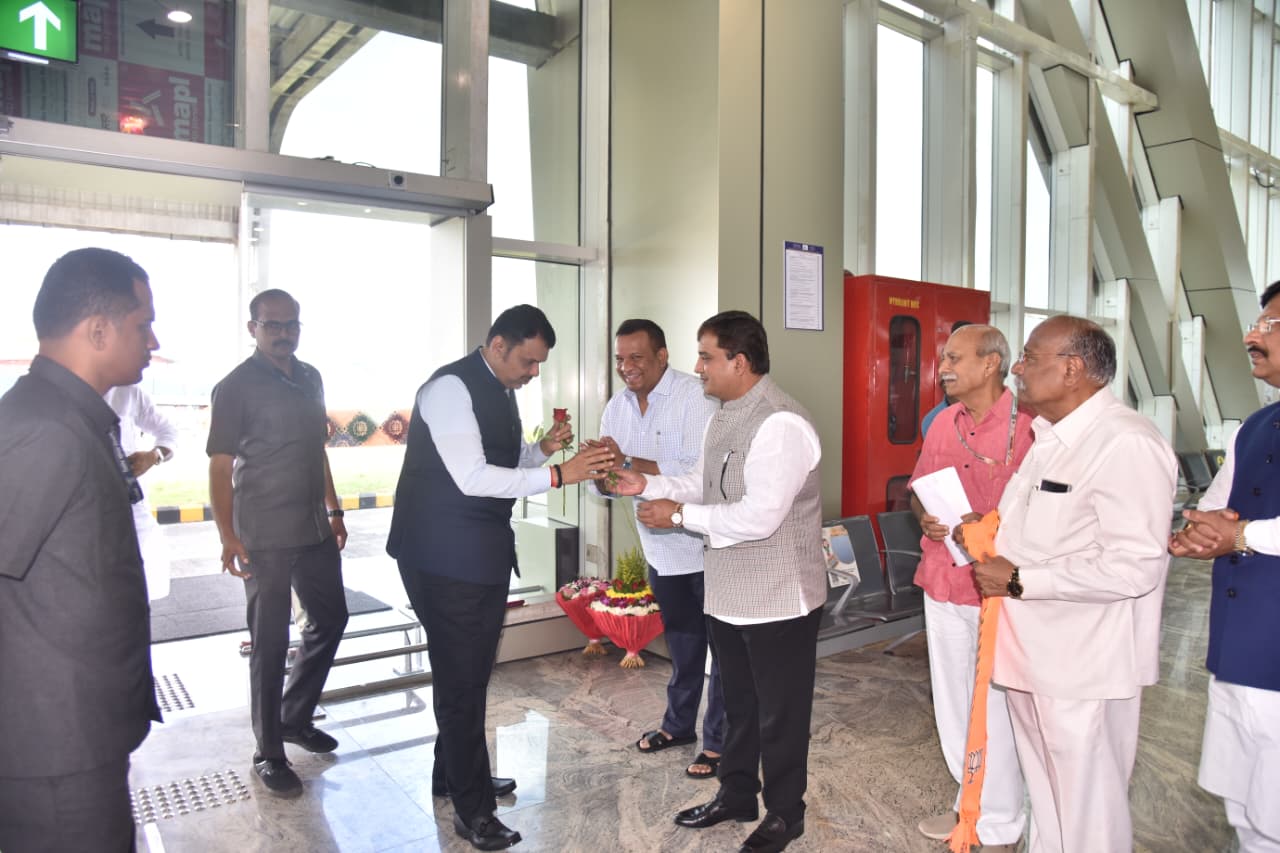 Chief Minister Devendra Fadnavis arrives in Kolhapur